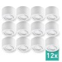 12er Set: Dimmbare LED Aufbaustrahler Lile S, neutralweiß, 4000K, Alu weiß. Lampen & Leuchten für Innenräume.