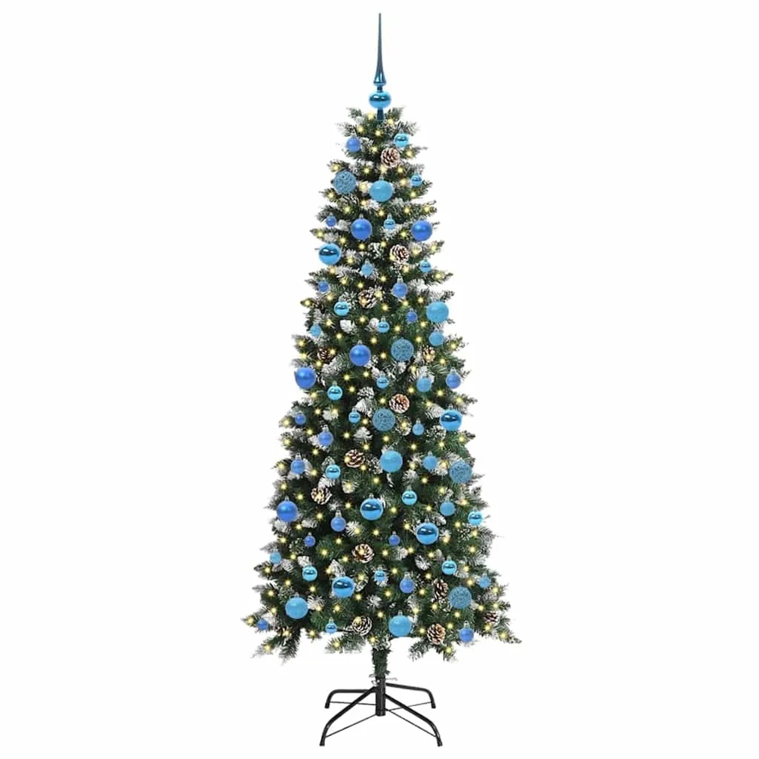 vidaXL Künstlicher Weihnachtsbaum mit 300 LEDs Grün 76 x 76 x 180 cm 3395827