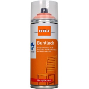 OBI Buntlack Spray Kupferorange, hochglänzend, 400ml Dose.