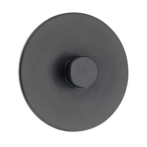 Schwarzer Wenko Turbo-Loc Adapter aus Kunststoff, Detailaufnahme.