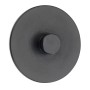 Schwarzer Wenko Turbo-Loc Adapter aus Kunststoff, Detailaufnahme.