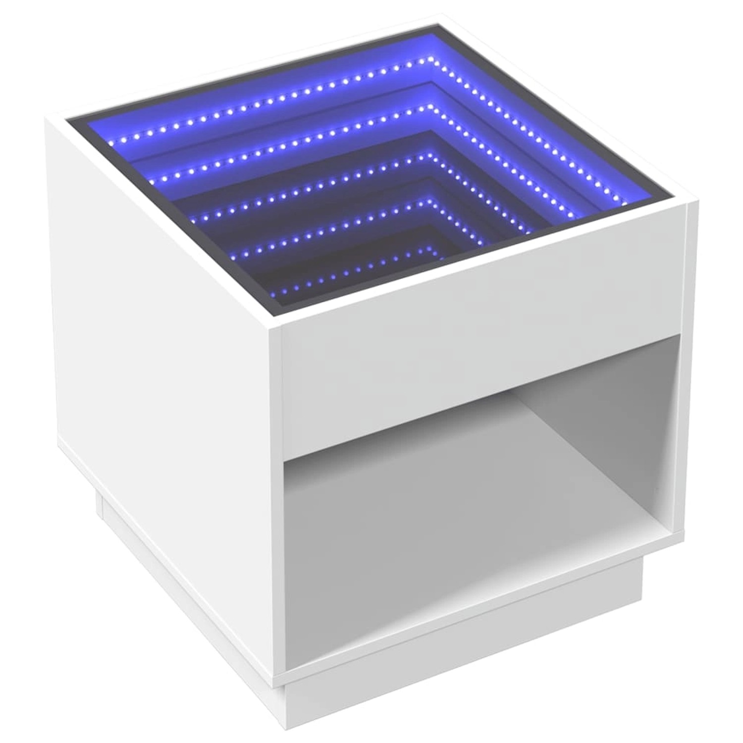 vidaXL Couchtisch mit Infinity-LED Weiß 50x50x50 cm 847651 günstig online kaufen