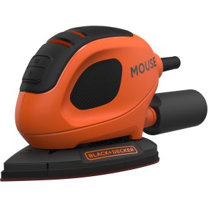 Black+Decker BEW230K Dreieckschleifer Mouse®: Kompakte Schleifmaschine in Orange und Schwarz.