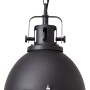 Schwarze Brilliant Pendelleuchte Jesper, Ø 38 cm, im Industrie-Stil für E27 Leuchtmittel.