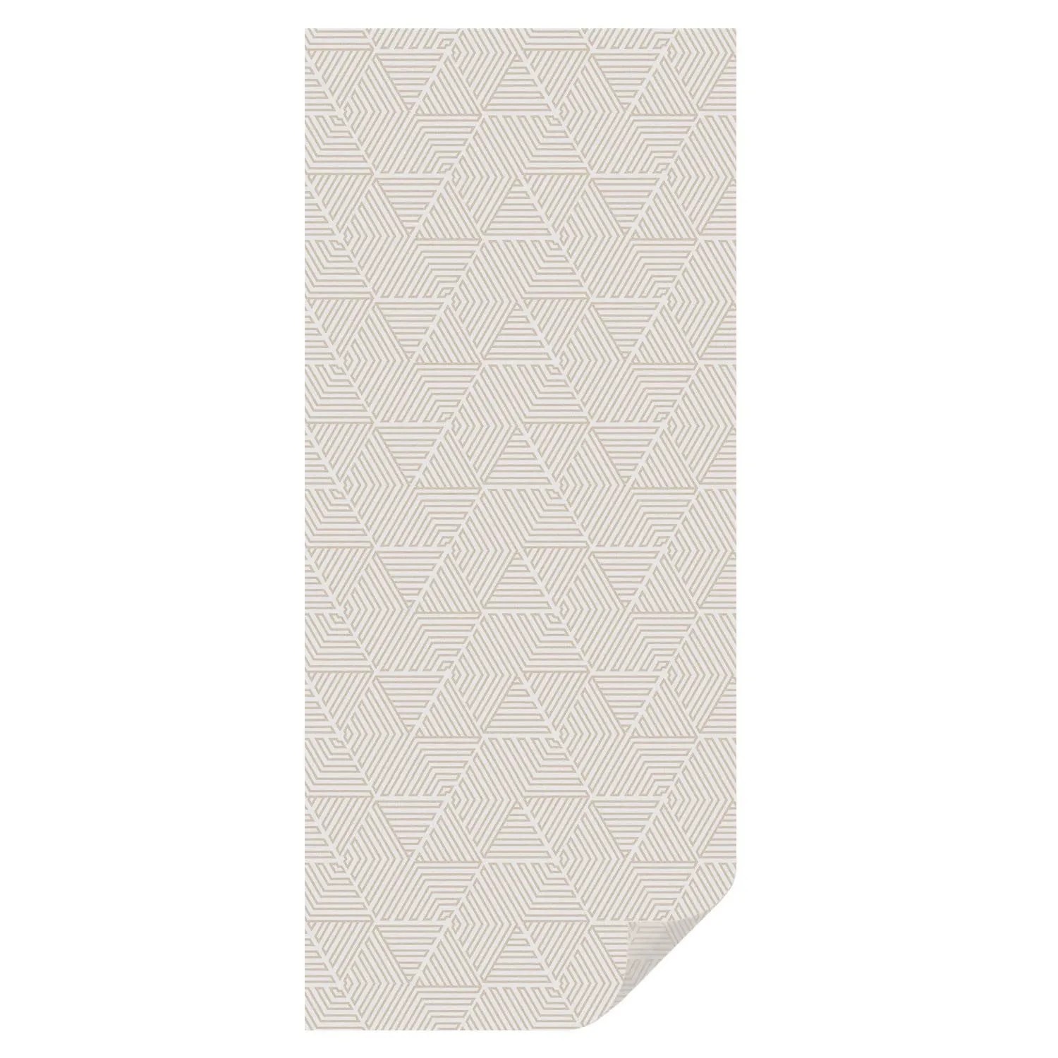 Tulup Buntglasfolie Lineare Dreiecke Fensterfolie Buntglas 50x116 cm Beige günstig online kaufen