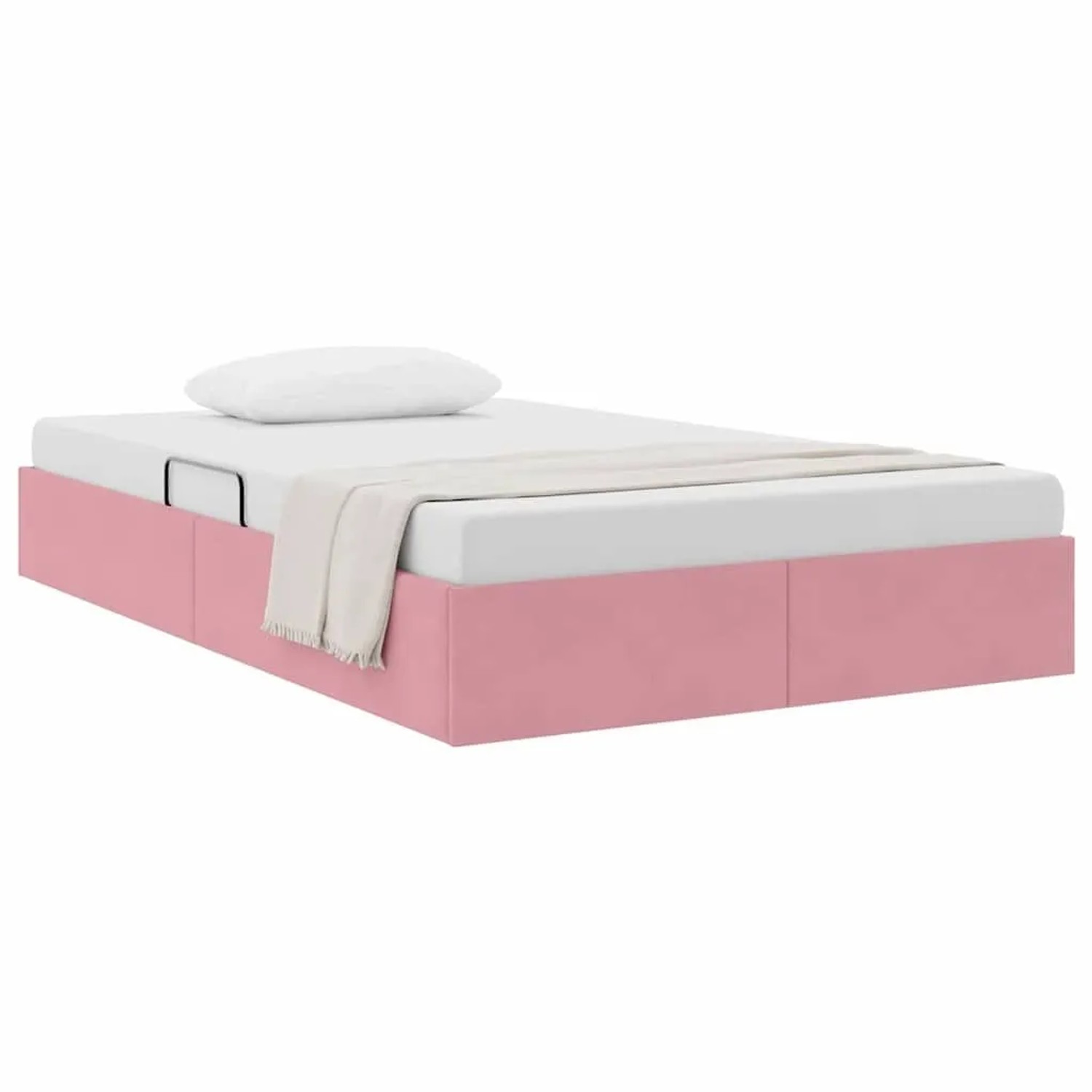 vidaXL Aufbewahrungsbett mit Kopfteil Rosa 120 x 200 cm Samt 3370087