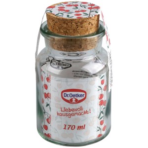 Dr. Oetker Aufbewahrungsglas, 170ml, mit Korkdeckel für Küche & Vorratshaltung.