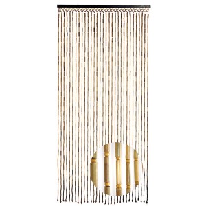 Kobolo Bambus Türvorhang mit 31 Strängen, 90x200 cm, als Insektenschutz und Deko.