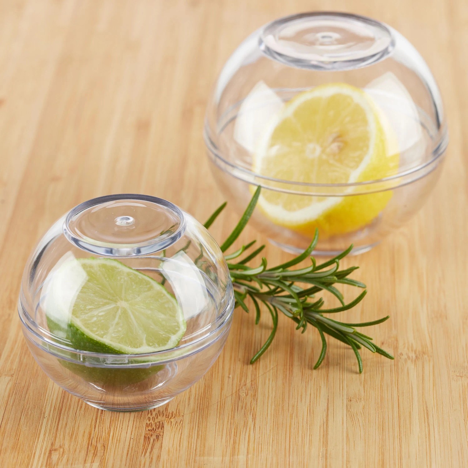 Relaxdays Zwiebeldosen 2er Set Kunststoff Transparent Geruchsdicht Stapelbar 6 cm x ø 7 cm 0,05 kg 8 cm x ø 9 cm 0,09 kg_5