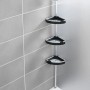 Wenko Teleskop Duschregal Wave Aluminium mit drei Ablagen in Dusche.