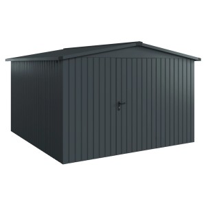 Hörmann EcoStar Gerätehaus Euroline, Satteldach, 333x325 cm, Anthrazitgrau.