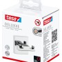 Verpackung des Tesa Doppelhaken Deluxxe Chrom Handtuchhalters. Wandmontage ohne Bohren.