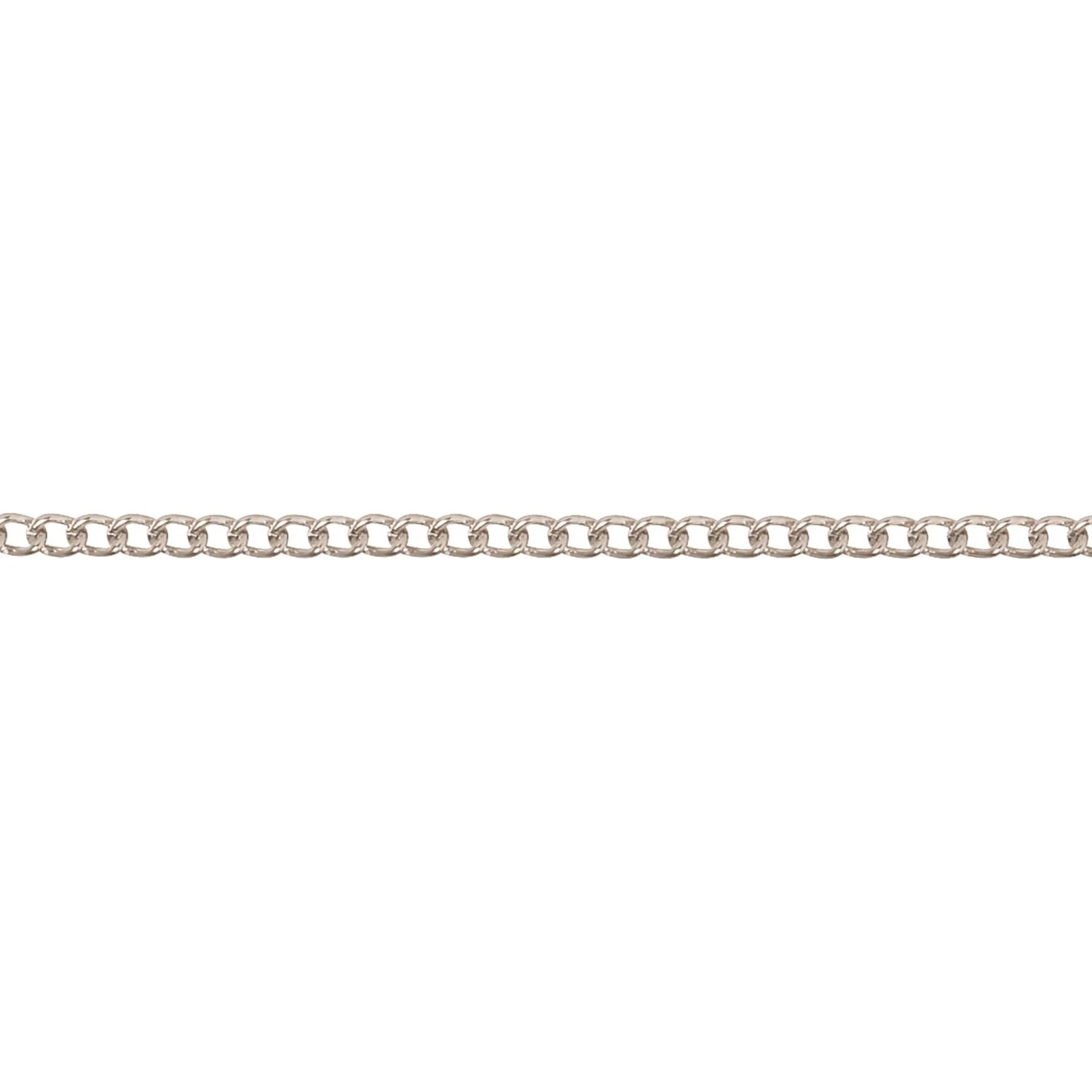 Conacord Panzerkette Stahl Gedreht Ø 1,1 mm x 3,5 mm Nickel Meterware