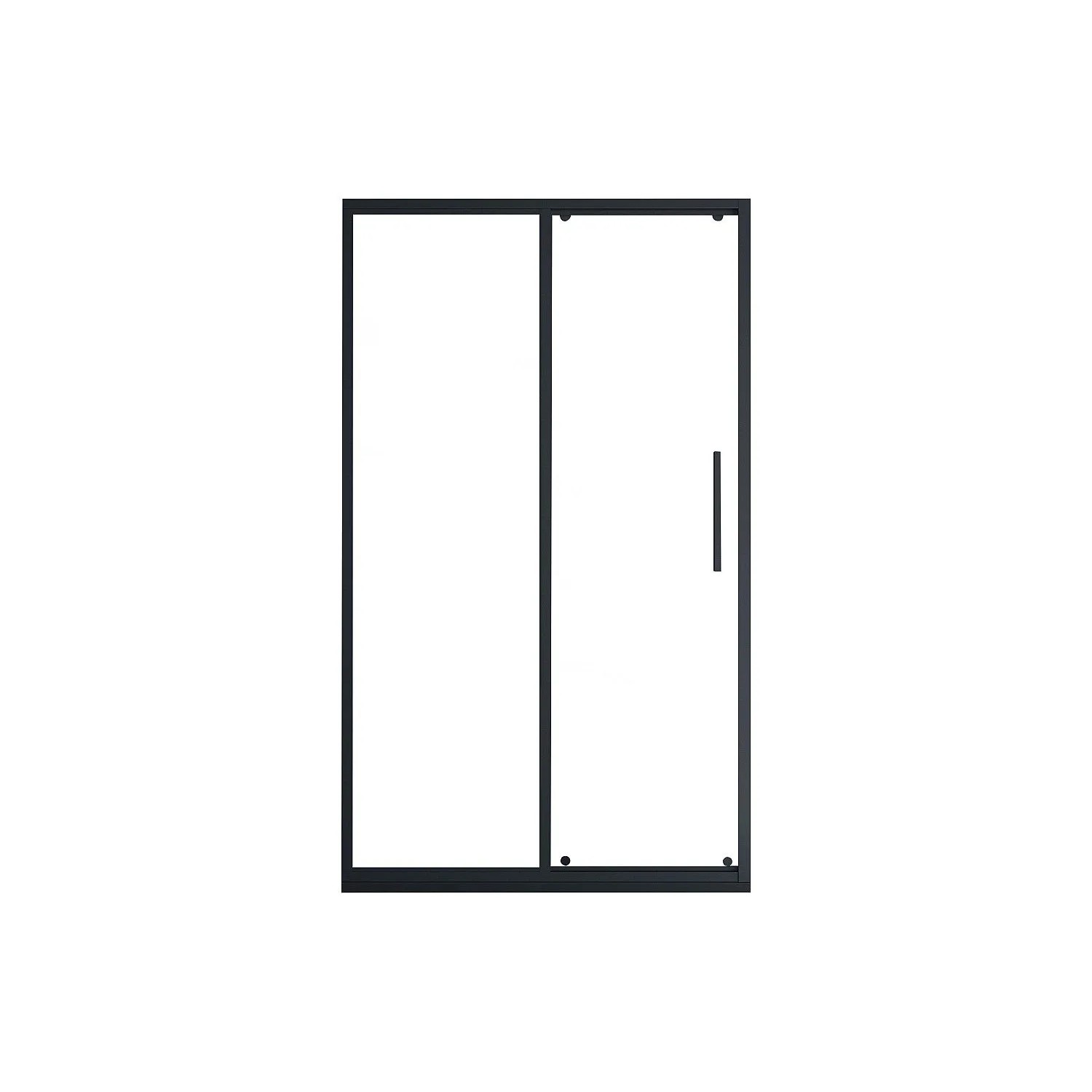 Vente-unique Duschtür Toroni Schwarz 120 cm