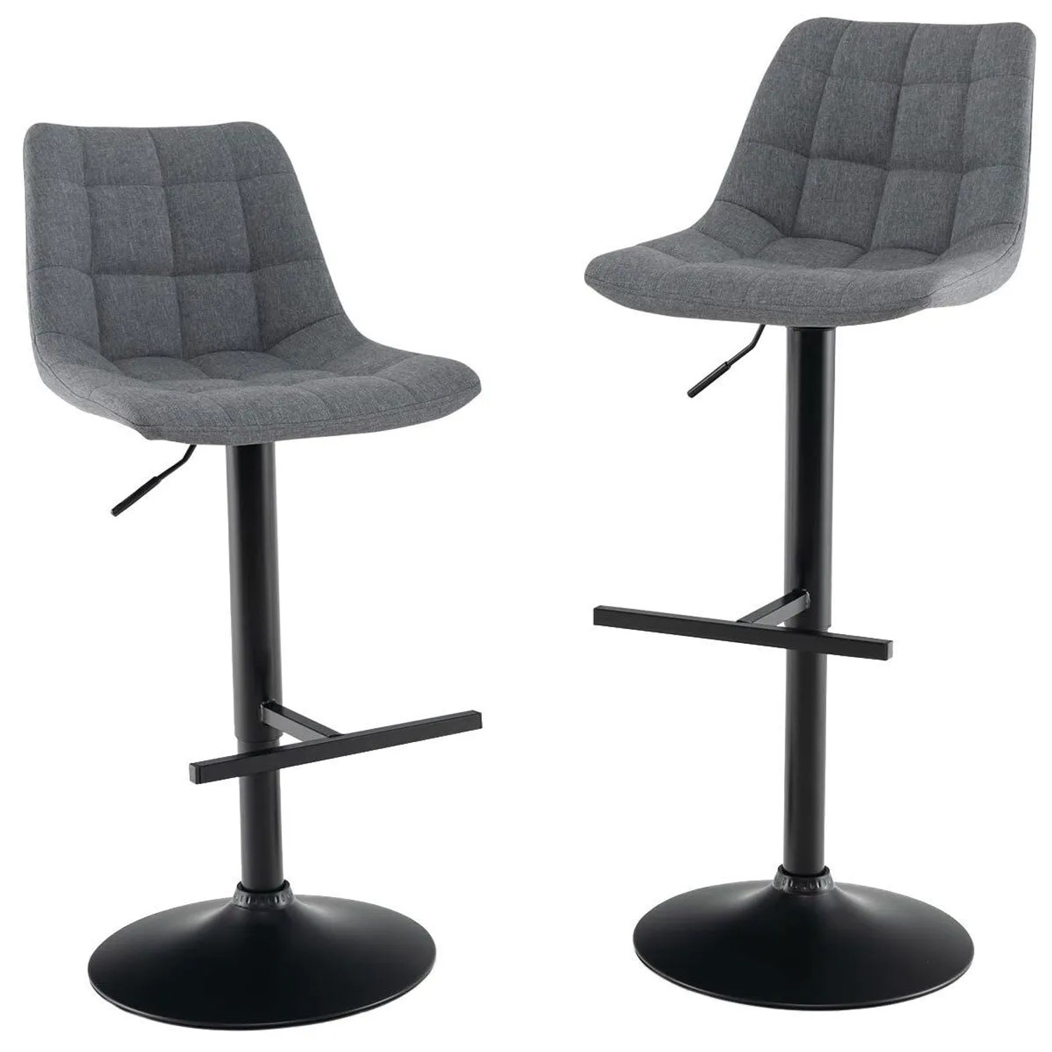 Costway 2er Set Barhocker Barstuhl mit Fußstütze Aus Leinenstoff günstig online kaufen