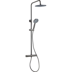 baliv Überkopfbrause-Set KBS-23.91 Gunmetal mit Kopf- und Handbrause.
