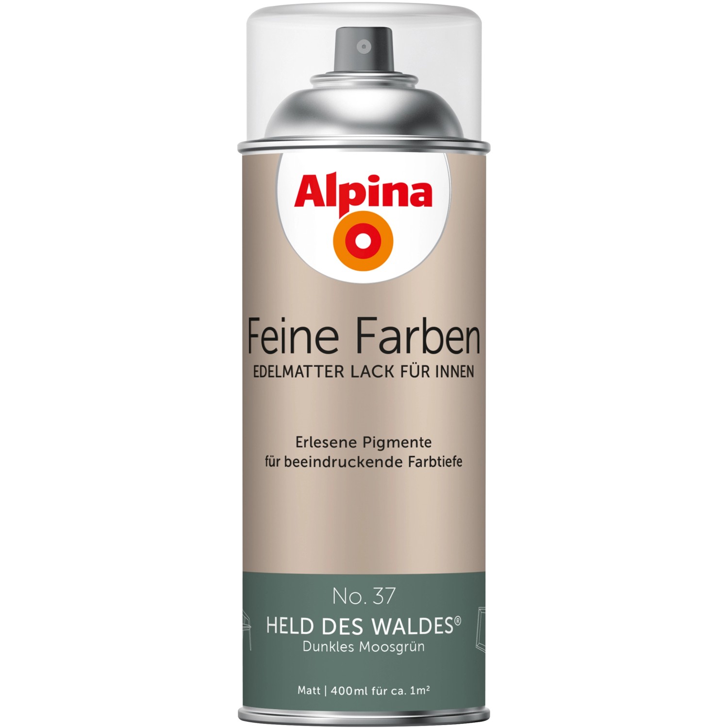 Thumbnail - Alpina Feine Farben Sprühlack No. 37 Held des Waldes® edelmatt 400 ml