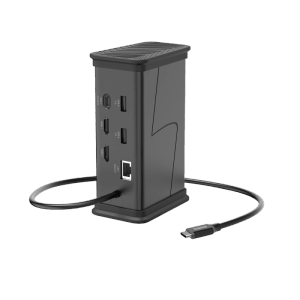 Schwarzer Hama USB-Hub Connect2Office mit 9 Ports, USB-C, HDMI, USB-A, LAN. Vielseitiges Computer & Multimedia Zubehör.