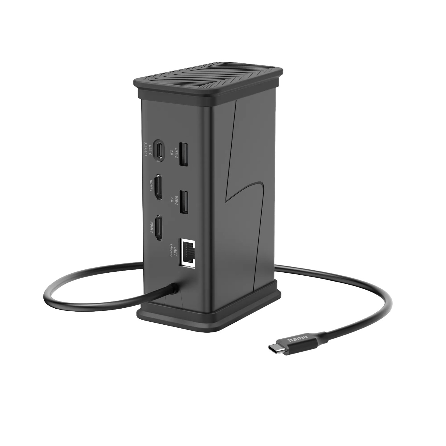 Hama USB-Hub Connect2Office 9 Ports 2 x HDMI USB-A USB-C LAN Schwarz