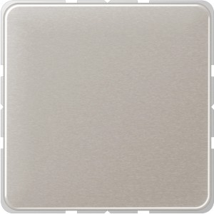 Jung Blindabdeckung Platin mit Tragring für Schalterprogramme.