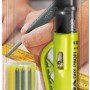 Baumarker Dry Profi Set mit Minen: Gelber Markierstift und Minen-Nachfüllpackung für präzises Markieren.