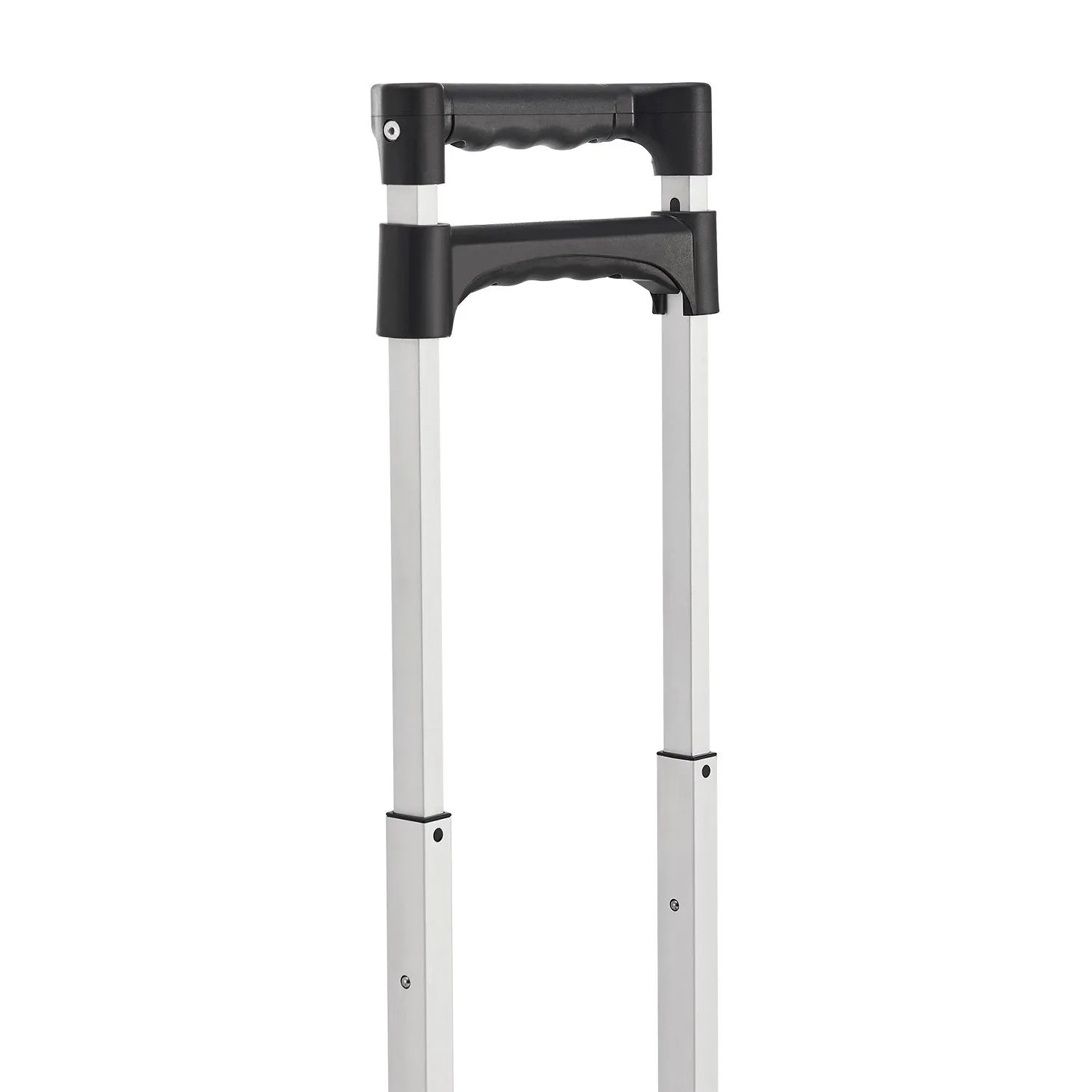 Detailaufnahme: Teleskopgriff der Juskys Treppensackkarre, verstellbar für leichten Transport.