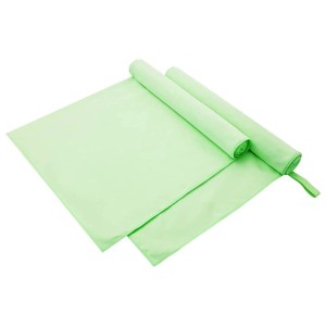 vidaXL Sporthandtücher 2 Stk Grün 180 x 90 cm Polyester und Polyamid 42011480