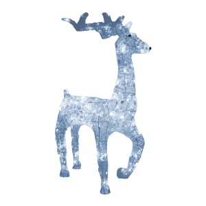 Lex XXL LED Acryl Hirsch Weihnachtsfigur 120cm Beleuchtet Weihnachtsdeko Außen & Innen Kaltweiß