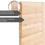 Detailaufnahme Karibu Sauna Elea: 38mm Blockbohlen aus Fichte mit Nut- und Federverbindung.