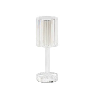 Lindby LED Tischlampe Louane 10015383mit USB Anschluss Dimmbar mit Leselampe Retro Vintage Antik in Transparent 1-flammig Wohnzimmerleuchte