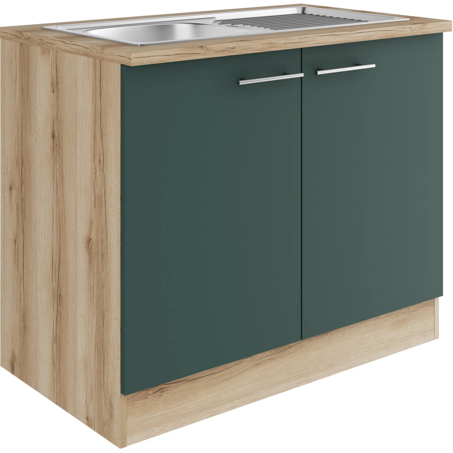 Optifit Spülenschrank Savona405 100 cm Steingrün kaufen bei OBI