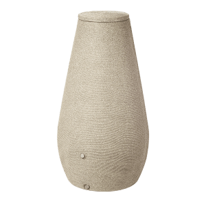 Arves Regenwassertank Drop 410 l in Sandstein-Optik. Regentonne für den Garten.