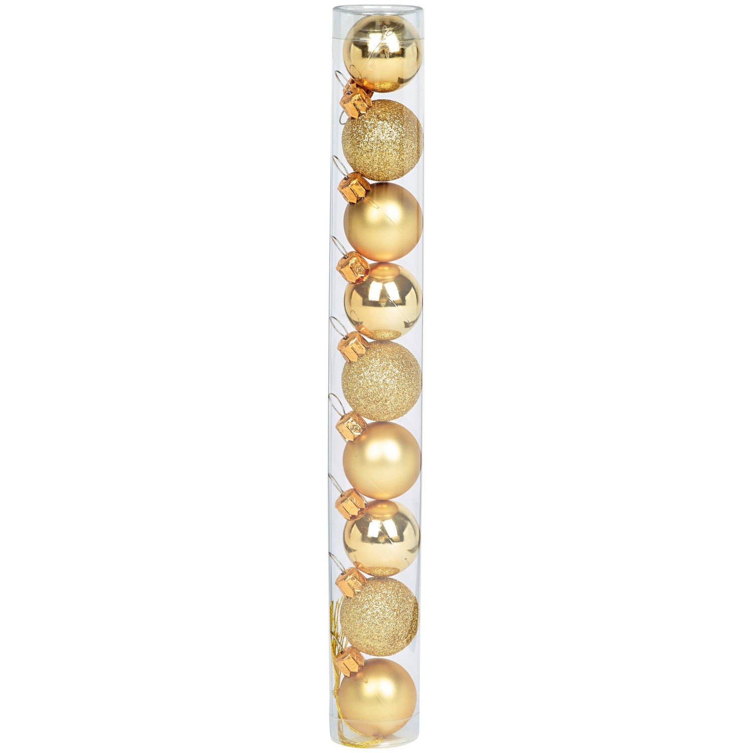 Weihnachtskugel-Set Kunststoff Ø 3 cm 9-teilig Gold