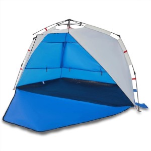 vidaXL Strandzelt 3 Personen Azurblau Quick Release Wasserdicht 4005311