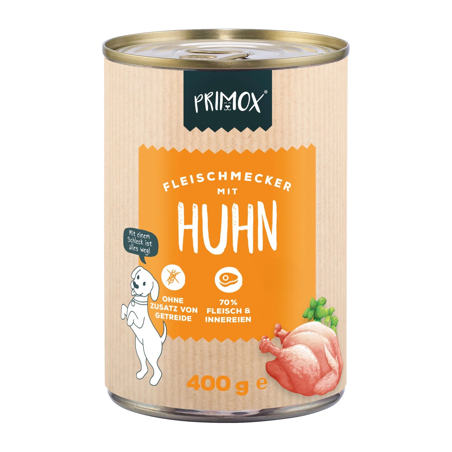 Primox Hunde-Nassfutter Fleischmecker mit Huhn 400 g