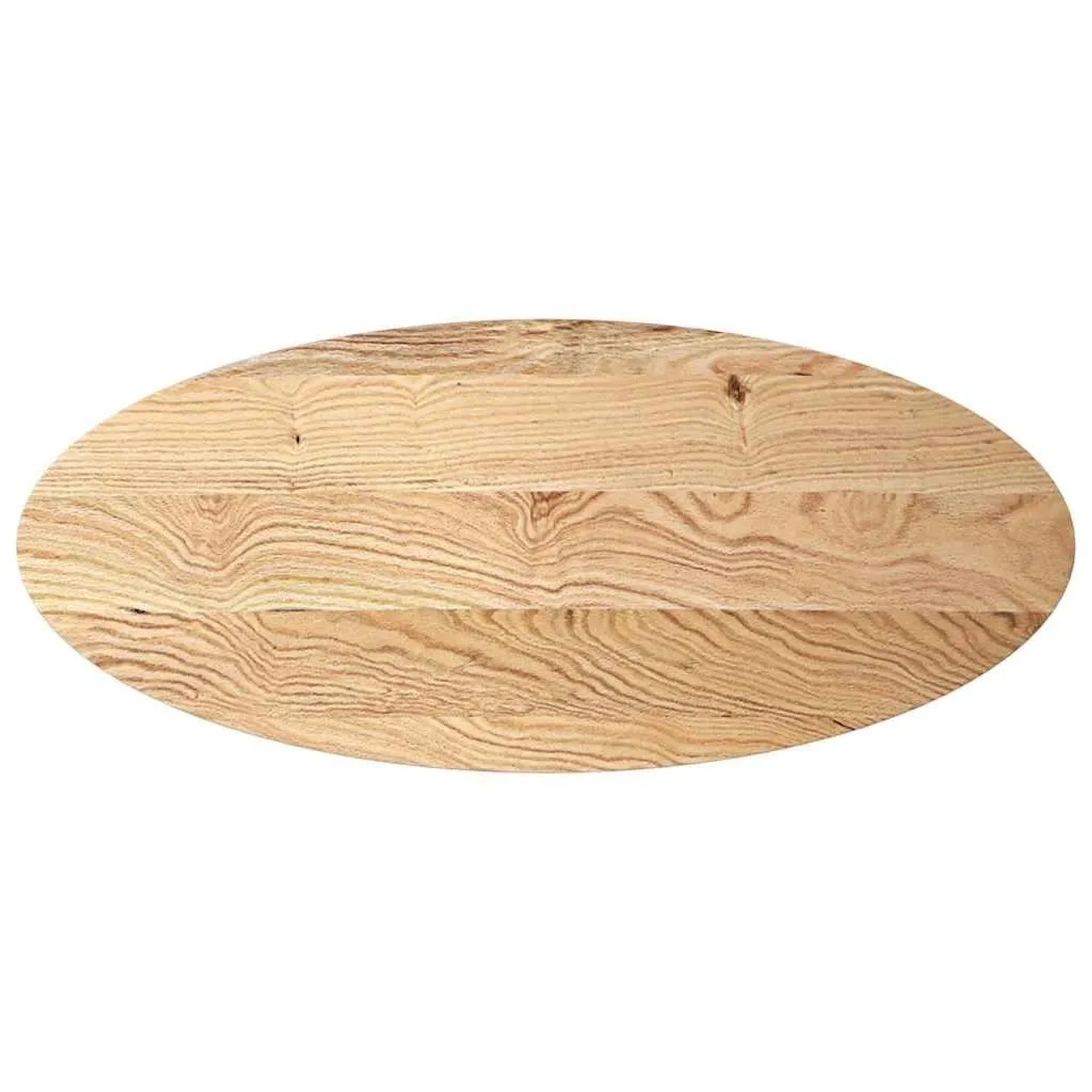 vidaXL Tischplatte 140x60x4 cm Massivholz Eiche Oval 4009044