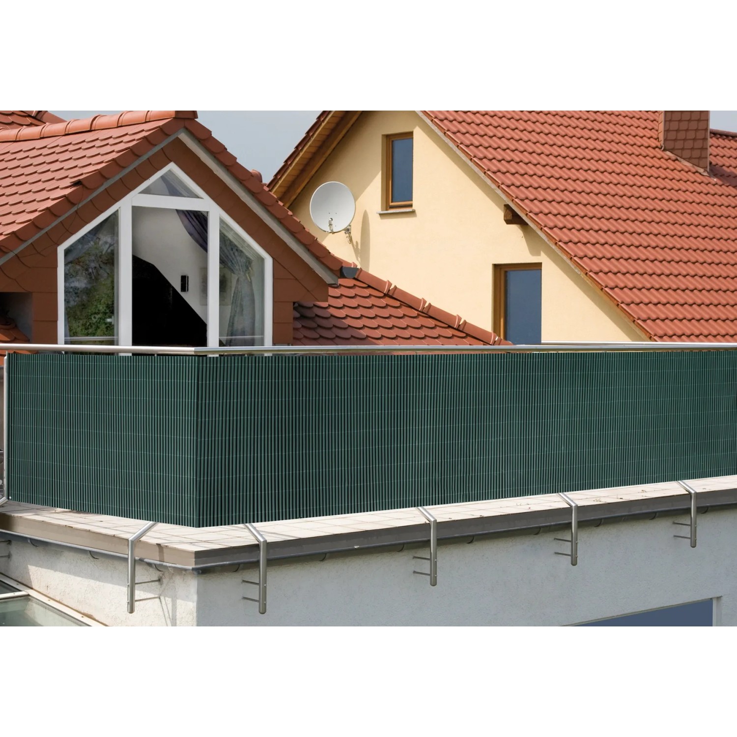 Sichtschutz Balkon Kunststoff Comfort Grün 180 cm x 300 cm kaufen bei OBI
