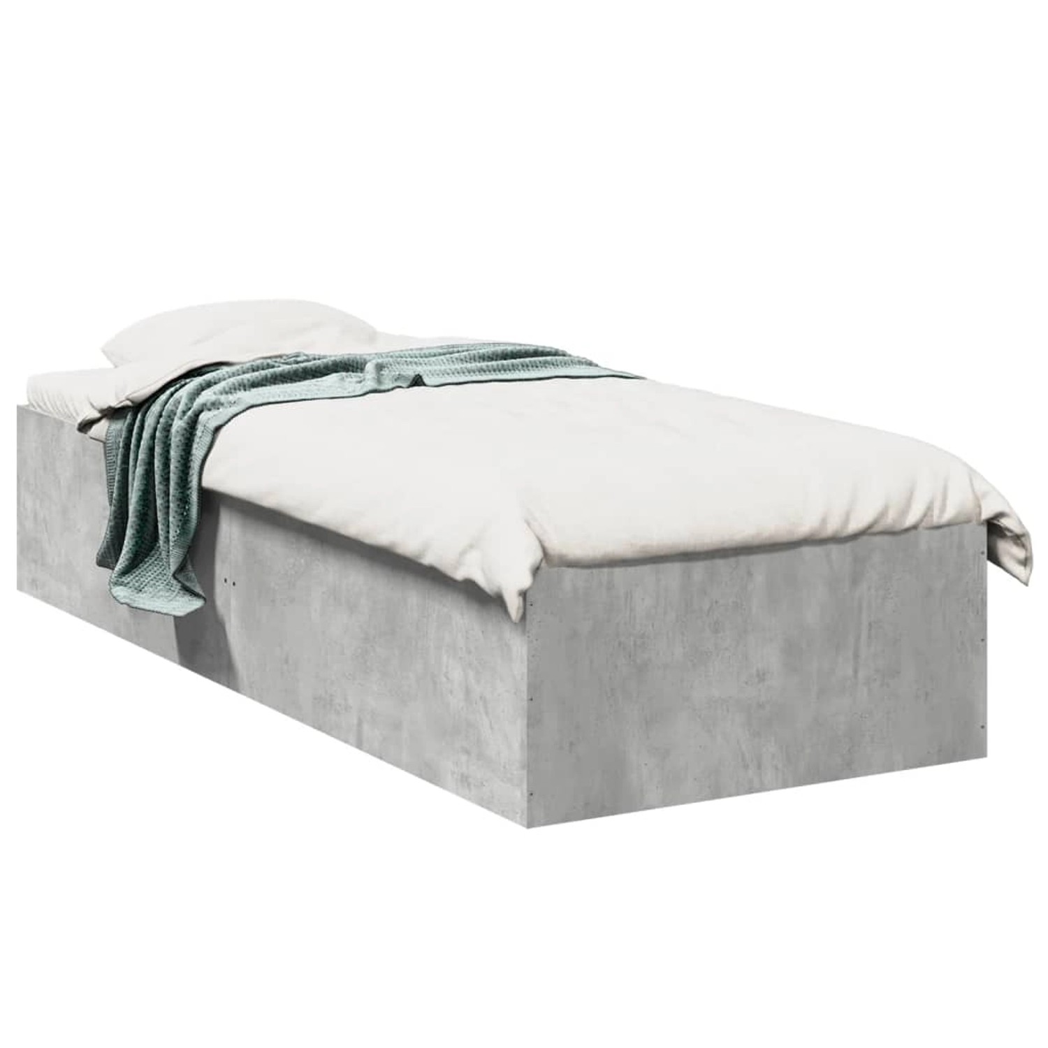 vidaXL Bettgestell Betongrau 75x190 cm Holzwerkstoff 841989 günstig online kaufen