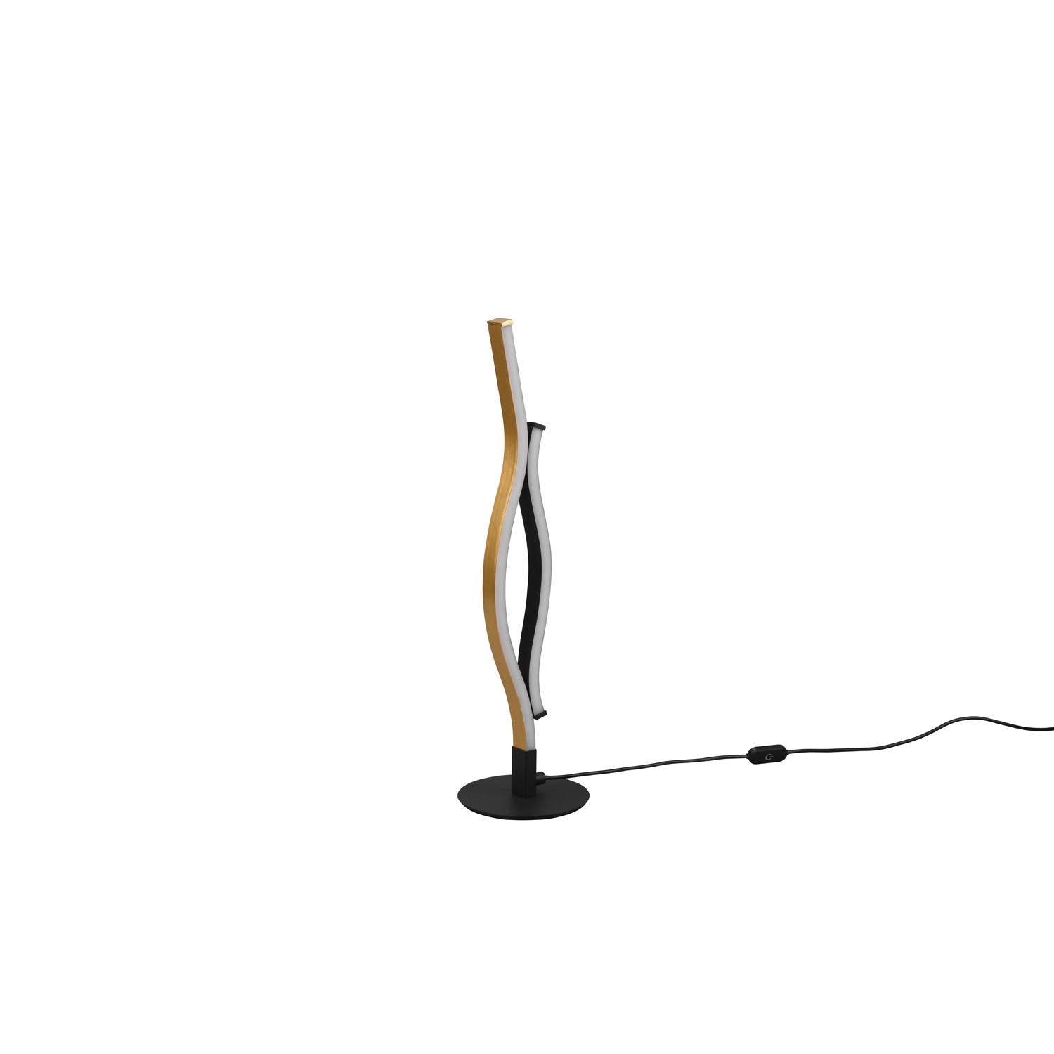 Moderne Trio LED Tischleuchte Blaze in Messing Matt, 1-flammig, dimmbar.