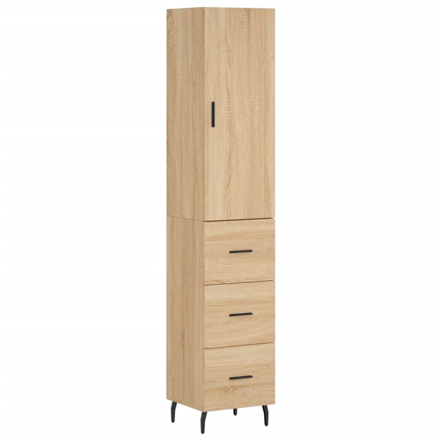 vidaXL Highboard Sonoma-Eiche 34,5x34x180 cm Holzwerkstoff 3198868 günstig online kaufen