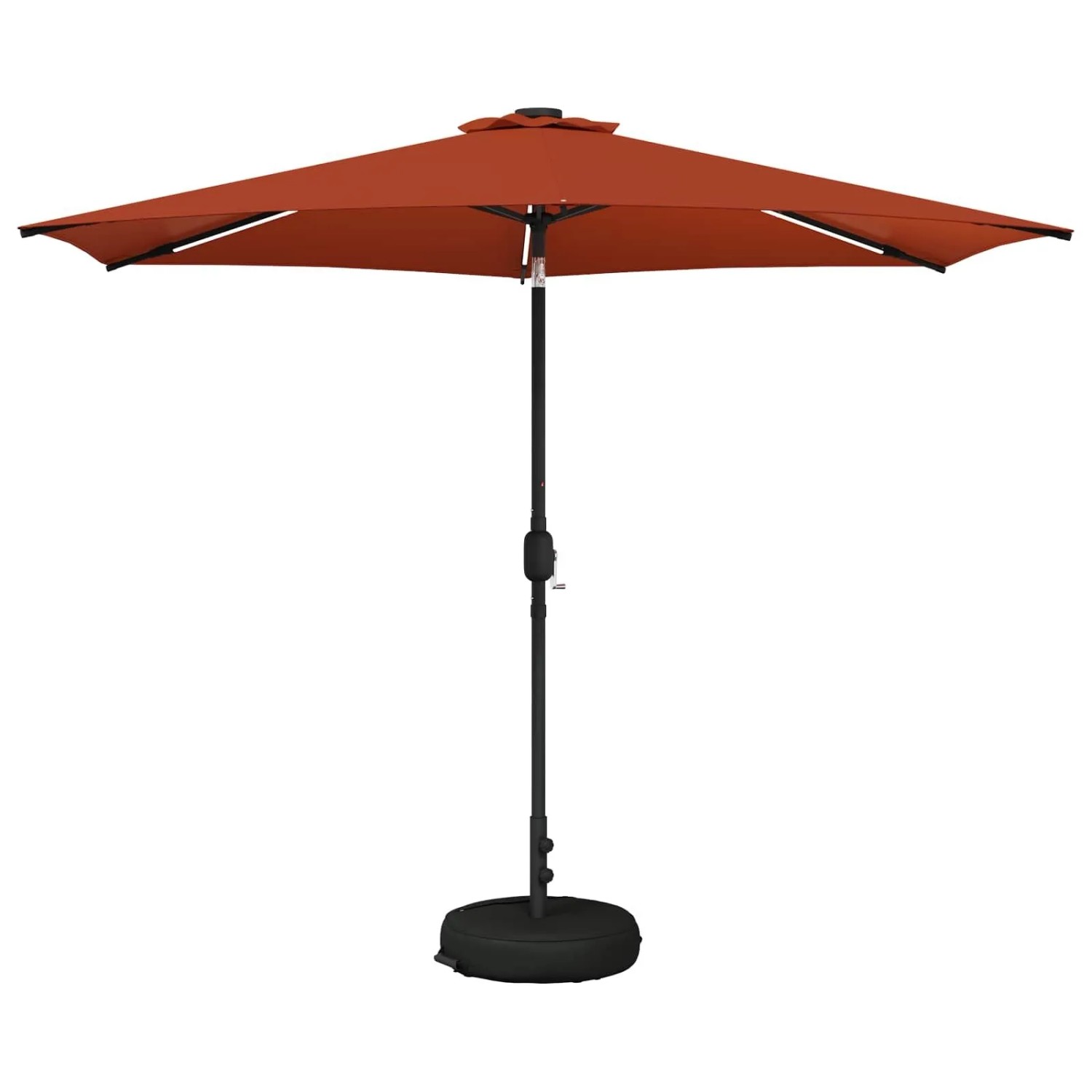 vidaXL Gartenparasol mit LED-Lichtern und Sockel 300 x 300 cm 42036270