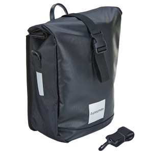 Schwarze Prophete Seitenpacktasche, 20 Liter, wasserdicht mit Tragegurt.