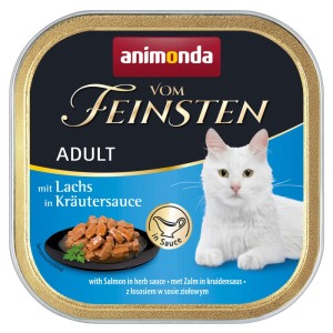 Vom Feinsten Katzen-Nassfutter Adult Lachs und Kräutersauce 100 g