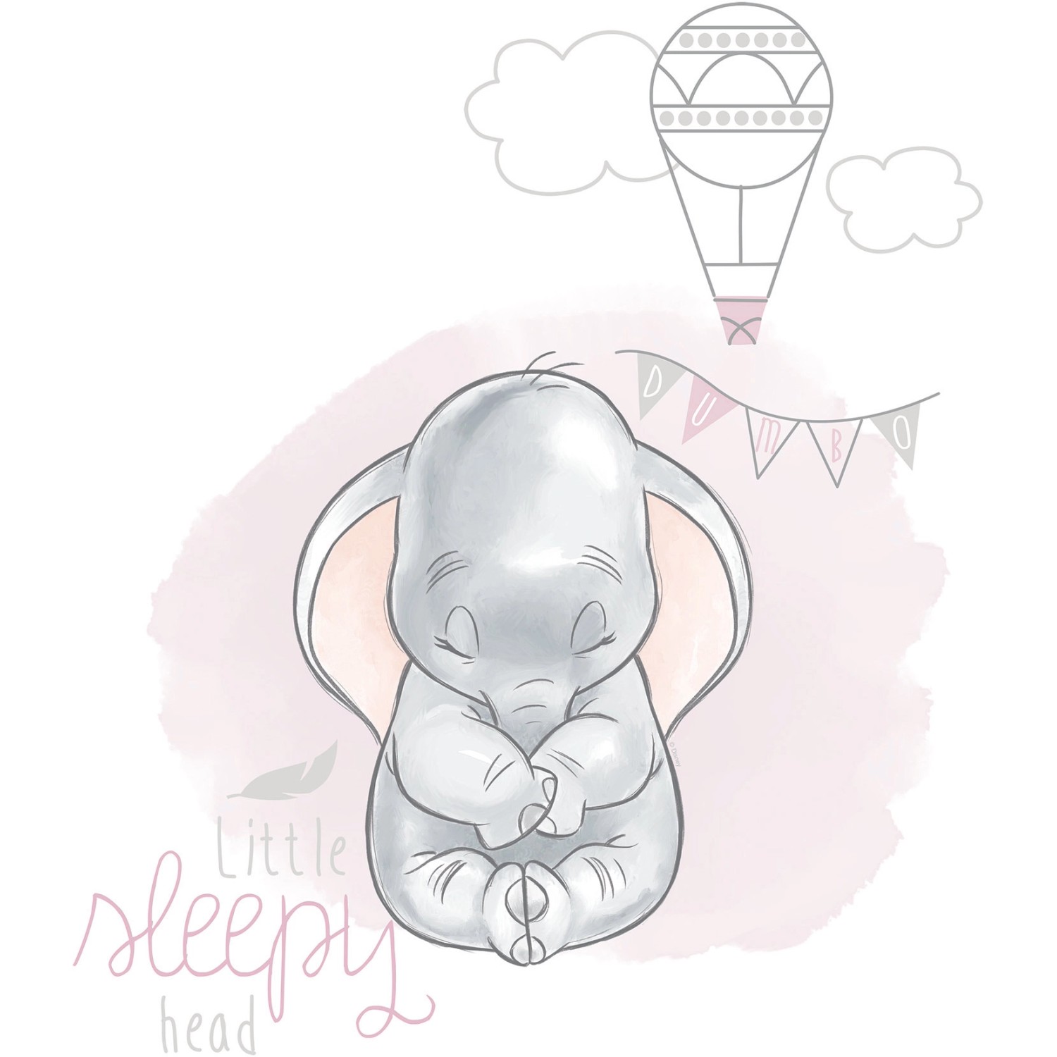 Komar Wandbild Dumbo Sleepy 40 x 50 cm