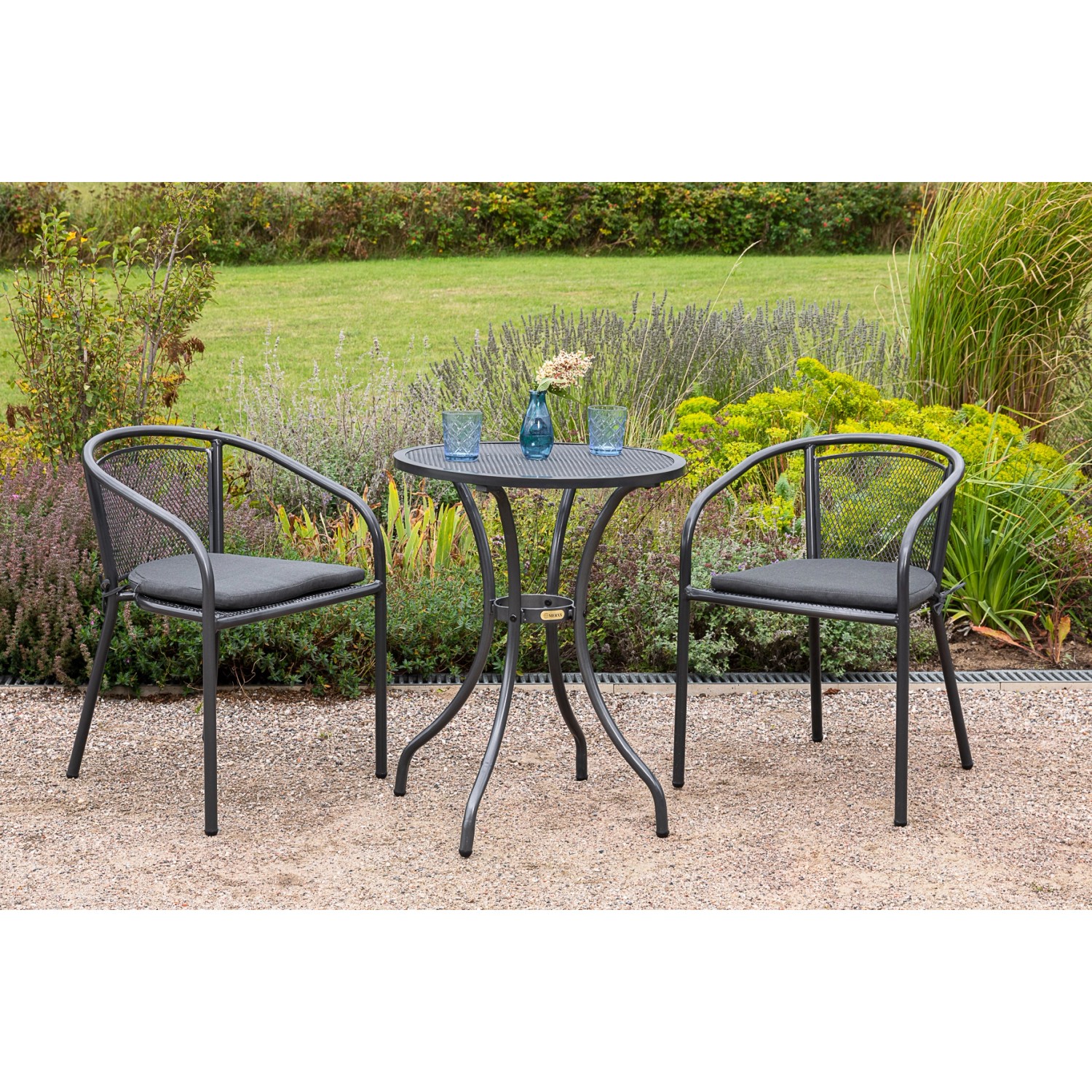 Merxx Delos Set 5-tlg. Gartentisch Rund Ø 60 cm günstig online kaufen