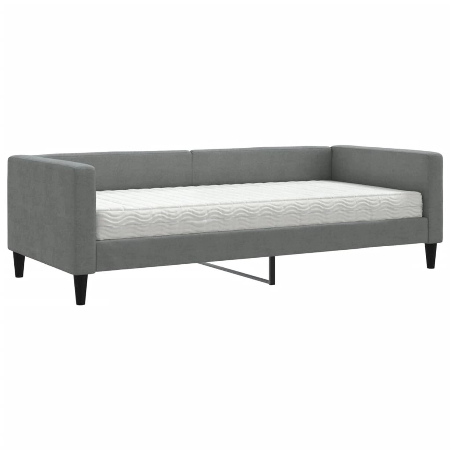 Thumbnail - vidaXL Tagesbett mit Matratze Dunkelgrau 90x190 cm Stoff1847352