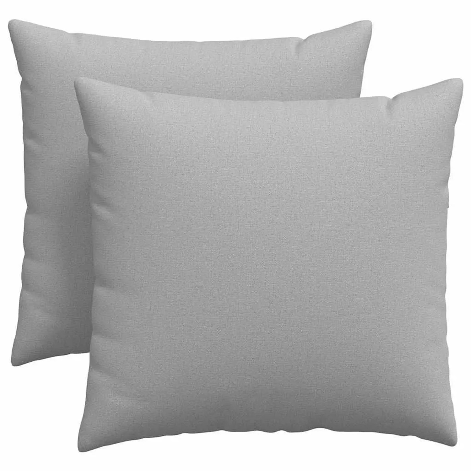 vidaXL Sofakissen 2 Stück Grau 45 x 45 cm Stoff 42013924