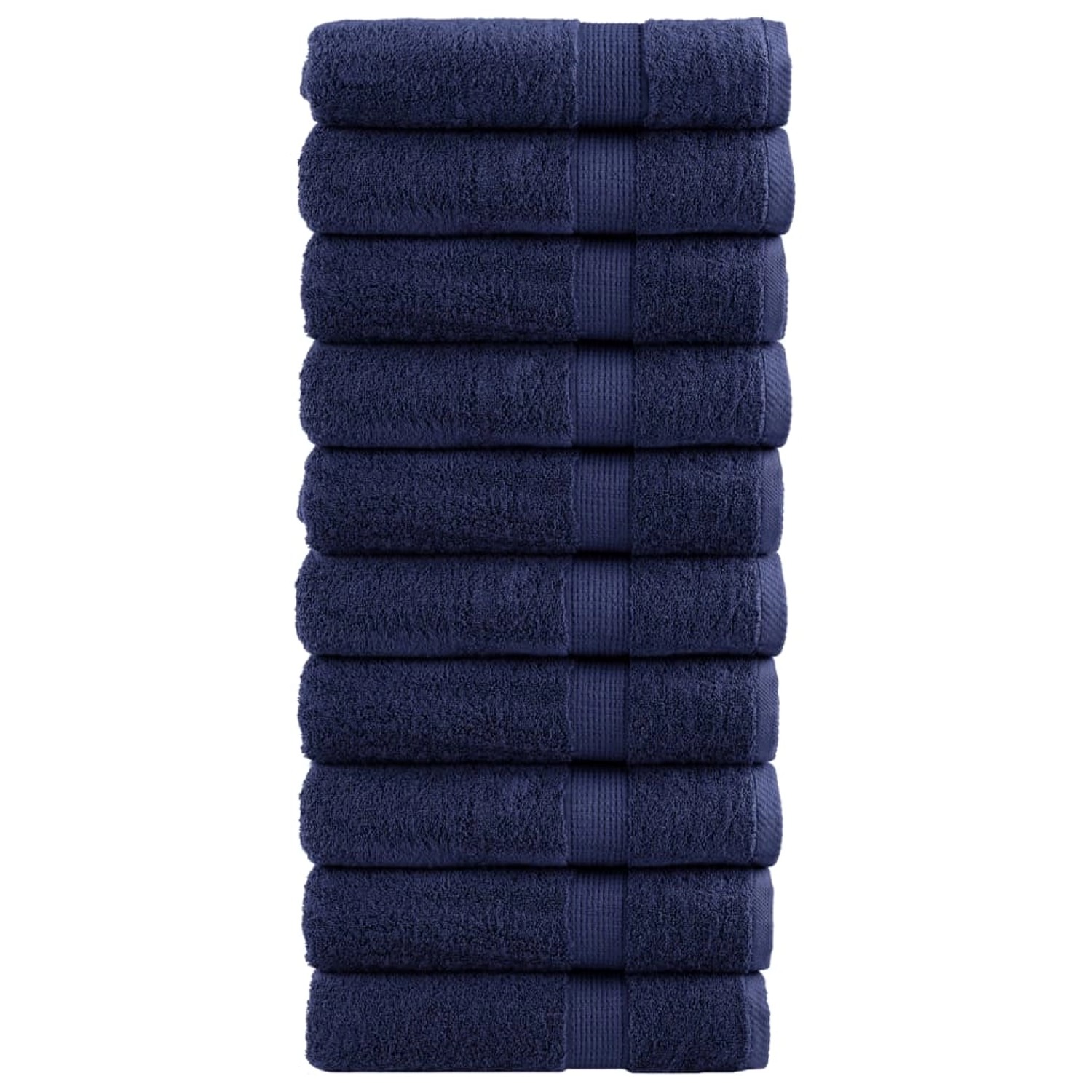 vidaXL Premium-Badetücher 10 Stk Marineblau 100x150 600g/m2 Baumwolle