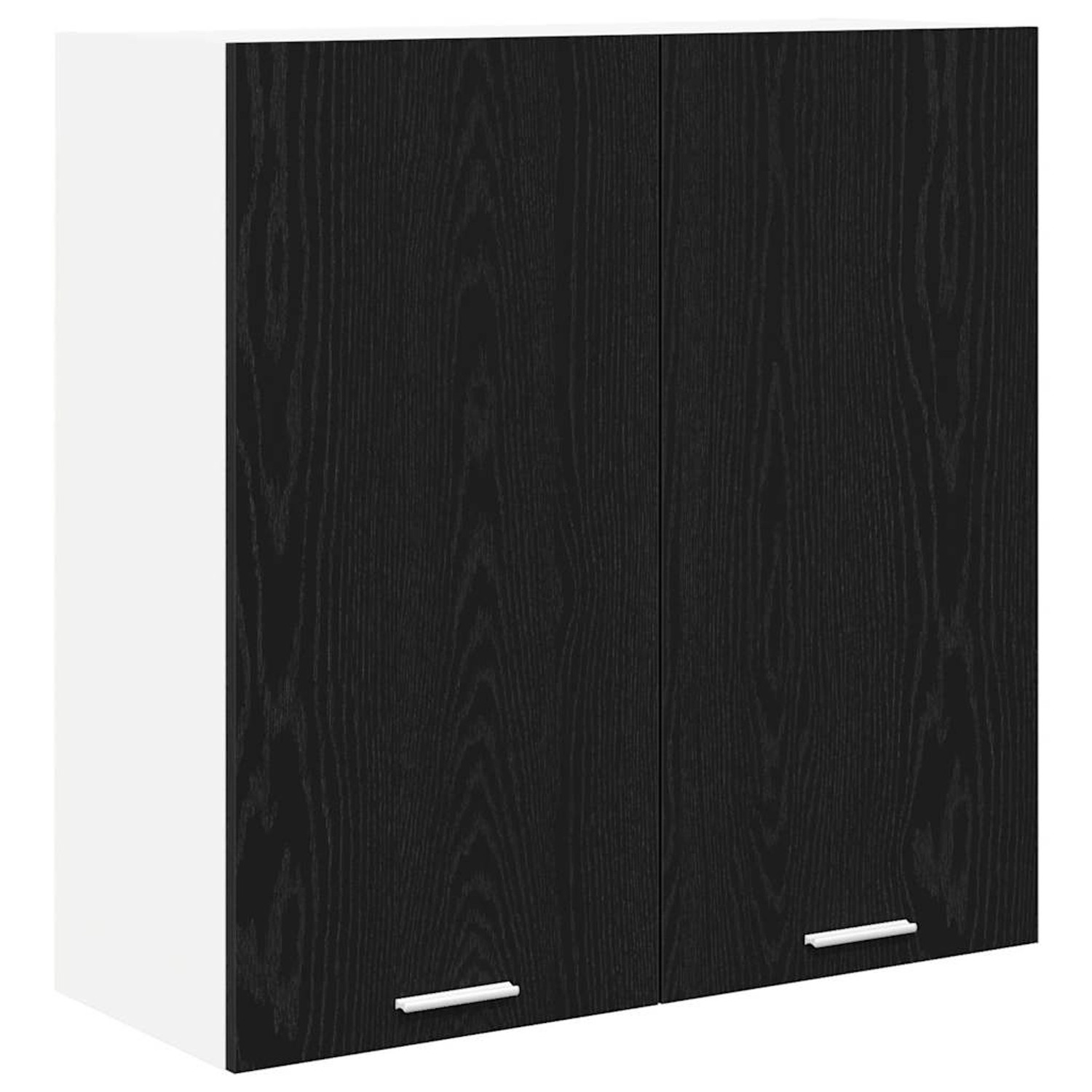 vidaXL Hängeschrank mit Tür Riga Schwarz Eichen-Optik 80 x 31 x 80 cm 884283