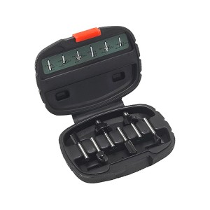 Bosch HM-Fräserset, 6-teilig, im Koffer. Zubehör für Fräsen mit 6 mm Schaft.